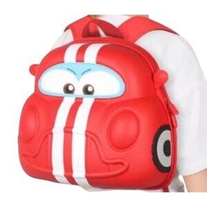 Kids Hard Shell Red Car Travel 3D Cartoon Backpack School Bag Ages 3-8 Cars